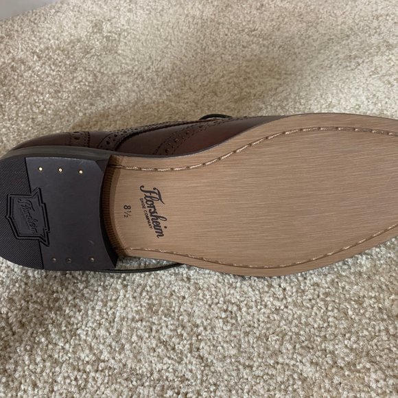 NIB Florsheim Marino Wing Tip Brown 8 1/2 D - Picture 5 of 6
